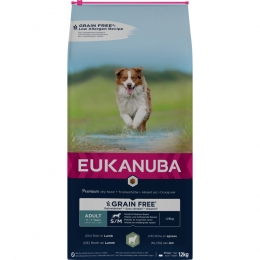 EukanubaAdultGraanvrijSmall-MediumHondenvoerLam12kg