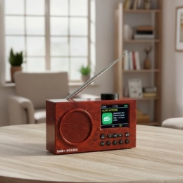 CompacteDAB-radiometkleurendisplay