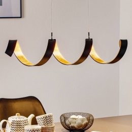 Eco-LightLEDhanglampHelixzwart-goud80cm