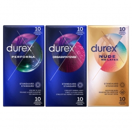 DurexOrgasmIntenseCondooms10stuksPerformaCondooms10stuksNudeNoLatexCondooms1stuksPakket