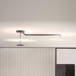 VibiaFlatLEDplafondlamp3-lamps55cmwit