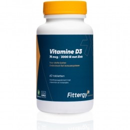 GratisVerzendingFittergySupplementsVitamineD375mcgMetZink60tabletten