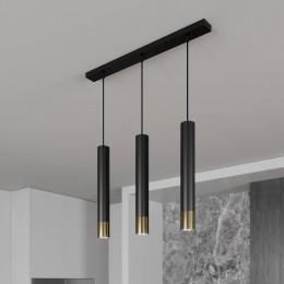 LuminexHanglampNest3-lampslineairzwartgoud
