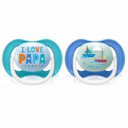 PhilipsAventFopspeenUltraAir6-18mndILovePapaBlauw2stuks