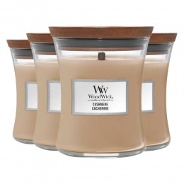 4xWoodWickGeurkaarsMediumCashmere275gr