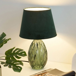 PauleenCrystalVelvettafellampmetglazenvoet