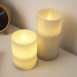 PauleenCosyFeatherCandleLEDkaarsSetvan2