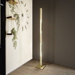 FabasLuceLEDvloerlampLingmessinghoogte165cmdimbaarmetaal