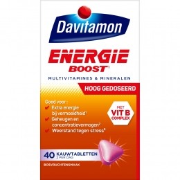 GratisVerzending4xDavitamonEnergieBoostBosvruchten40kauwtabletten
