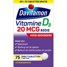 GratisVerzendingDavitamonVitamineD320mcgHoogGedoseerd75smelttabletten