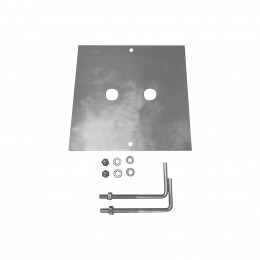 SLVbetonankersetVierkantepaalgrijsroestvrijstaallengte18cm