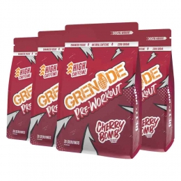 4xGrenadePreWorkoutCherryBomb330gr