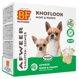 16xBFPetfoodHondensnoepjesAnti-VloKnoflook-ZeewierMini100stuks
