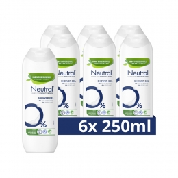 6xNeutralDouchegelParfumvrij250ml