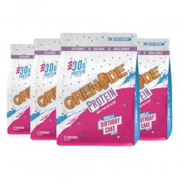 4xGrenadeProteinPowderBirthdayCake480gr