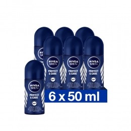 6xNIVEAMenDeodorantRollerProtectCare50ml