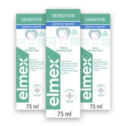 3xElmexTandpastaSensitiveGentleWhite75ml