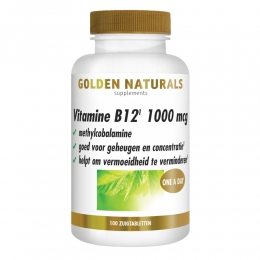 GratisVerzending2xGoldenNaturalsVitamineB121000mcgVegan100zuigtabletten