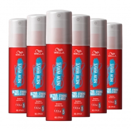6xWellaNewWaveRockHoldGel100ml