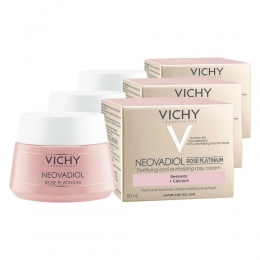 3xVichyNeovadiolRosePlatiniumDagcreme50ml