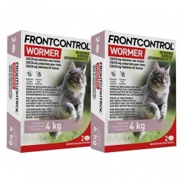 2xFrontcontrolWormerOntwormingTablettenKat2tabletten