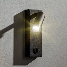 TKLightingLEDwandlampEnzohoekigmetschakelaarzwart