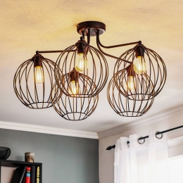 HELAMPlafondlampCumerametkooischerm5-lamps