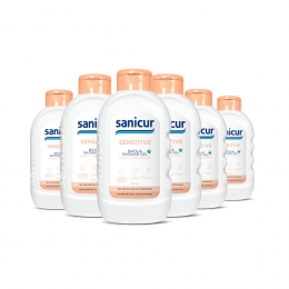 6xSanicurBathShowergelSensitive300ml
