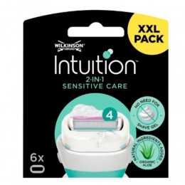 3xWilkinsonIntuition2in1NavulmesjesSensitiveCareValuepack6stuks