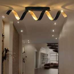 Eco-LightLEDplafondlampHelixinzwart-goud