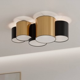 TKLightingPlafondlampMona5-lampszwartgoud