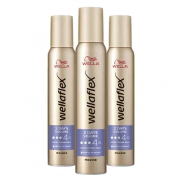 3xWellaFlex2DaysVolumeMousse200ml