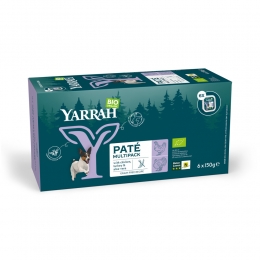 4xYarrahBioHondenvoerMultipackPatGraanvrijKipKalkoen6x150gr