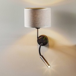 NowodvorskiLightingWandlampHotelPlusmetleeslampjegrijs
