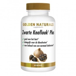 GratisVerzending2xGoldenNaturalsZwarteKnoflookPlus60vegacapsules