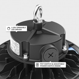 NovaLEDHighBay-100W16000lm4000K-Dimbaar-IP65Waterdicht-PhilipsDriver-LumiledLEDchips-5jaargarantie-LEDLamp16000Lumen