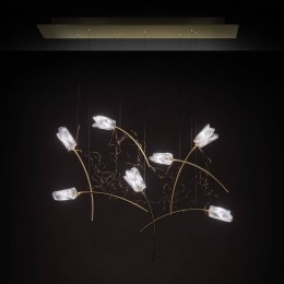 SlampTulip7LEDhanglampprismamessinghoekig