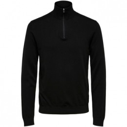 SweaterSelectedBergHalfZipCardiganZwart