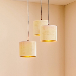 EMIBIGLIGHTINGHanglampJaristoffenkap3-lampsrondwit-goud