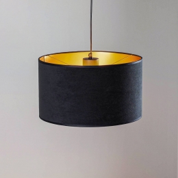 EMIBIGLIGHTINGHanglampJaristoffenkap1-lampzwart-goud