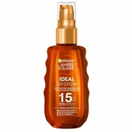 3xGarnierAmbreSolaireIdealBronzeBeschermendeZonneolieSPF15150ml