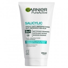 6xGarnierPureActive3-in-1GezichtsreinigingmetKleiArgileNiacinamide150ml