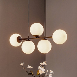 TKLightingHanglampCelestemetbolglazen5-lamps