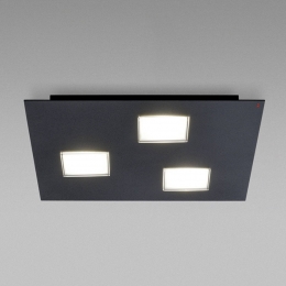 FabbianZwarteLEDplafondlampQuartermet3lampjes