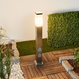 GLHandelsGmbHTuinpadverlichting400166roestvrijstaalmet2stopcontacten