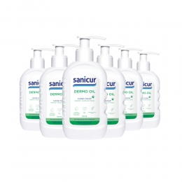 6xSanicurHandzeepDermoOil300ml