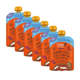 6xEllasKitchenMaaltijdzakje7mMildeChiliConCarnePaprika130gr