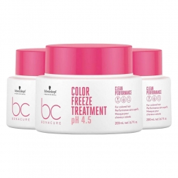 3xSchwarzkopfProfessionalBonacureColorFreezeHaarmasker200ml