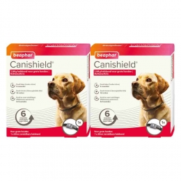 2xBeapharCanishieldAntiVlooienenTekenbandHondL65cm