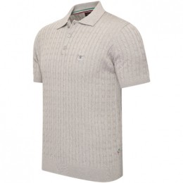 PoloShirtKorteMouwCappuccinoItaliaCaorleCableKnitPolo